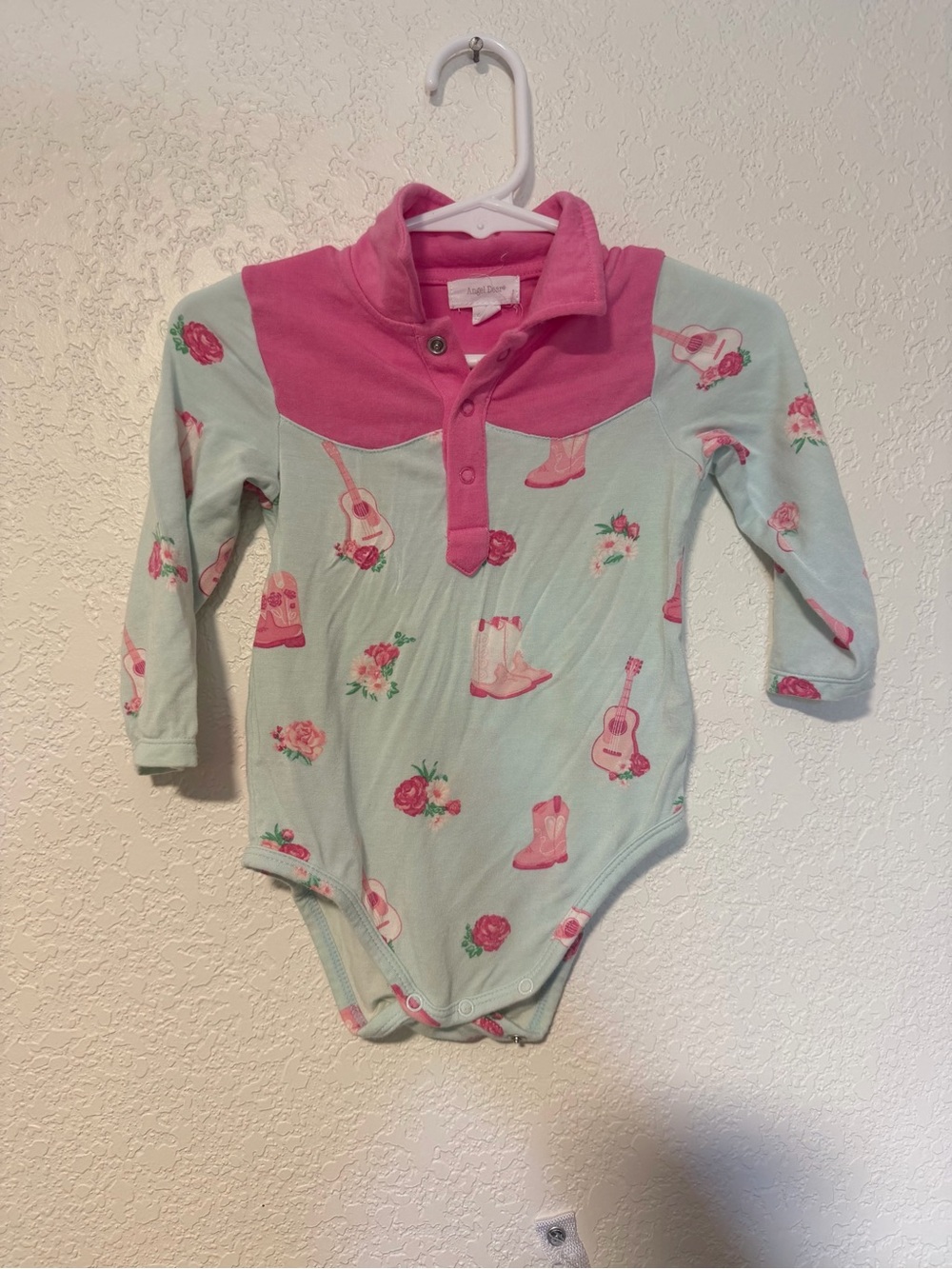 Angel Dear Bamboo Cowgirl Western Boots One Piece 6-12 Months